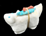 Francis Leekya White Wolf Fetish Zuni Inidan Carving