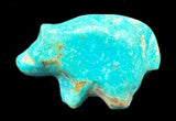 Saul Yuselew Turuoise Wolf Fetish Zuni Indian Carving