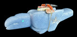 Angelite Zuni Raven Fetish Native American Carving
