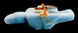 Angelite Zuni Raven Fetish Pueblo Stone Bird Talisman