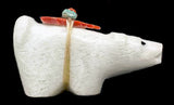 Bernard Homer Sr White Bear Fetish American Pueblo Indian Animal Carving