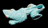 Zuni Turquoise Lizard Fetish American Indian Animal Carving