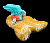 Gibbs Othole Badger & Eagle Fetsih American Indian Stone Animal Carving