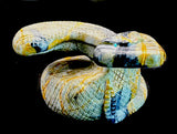 Large Picasso Marble Rattlesnake Fetish Native American Stone Reptile Carving