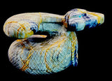 Large Picasso Marble Rattlesnake Fetish American Indian Stone Reptile Carving