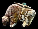 Large Wild Horse Marble Bear Fetish Bryston Bowannie Zuni Indian Carver Artist