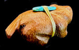 Cedar Zuni Walking Bear Fetish American Indian Wood Animal Carving