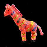 Zuni Beaded Pink Giraffe