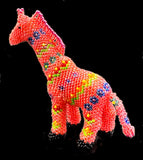 Zuni Beaded Pink Giraffe Native American Pueblo Animal