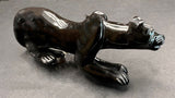 Hiram Peynetsa Large Mountain Lion Fetish Zuni Indian Stone Animal Carving