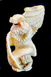 Pernell Laate Fossilized Ivory Eagle Dancer Zuni Indian Carving