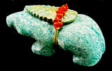 Amazorite Bear Fetish Western Pueblo Indian Hand Carved Stone Animal