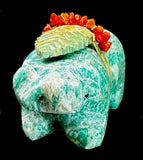 Amazorite Bear Fetish Zuni Indian Stone Animal Carving