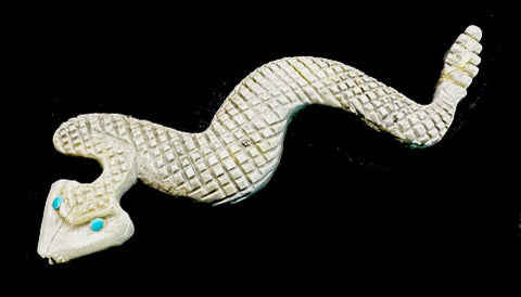 Rattlesnake Fetish Native American Stone Reptile Carving