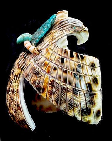 Bryston Bowannie Cowrie Shell Eagle Fetish