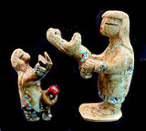 Zuni Maiden With Her Children Pueblo Indian Stone Carving