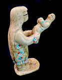 Zuni Maiden With Her Children  Southwestern Pueblo Indian Carving