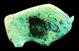 Lynn Quam Chrysocolla Buffalo Fetish Zuni Indian Stone Animal Carving