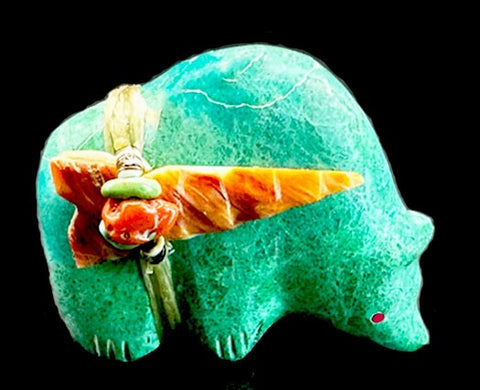 Zuni Turquoise Bear Fetish