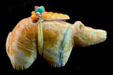 Peter and Dinah Gasper Bear Fetish Zuni Indian Stone Animal Carving