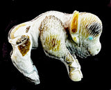 Picasso Marble Buffalo Fetish Zuni Indian Stone Animal