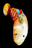 Juana Homer Mellon Shell Bushy Tailed Wolf Fetish Southwestern Zuni Pueblo Indian Animal Carving