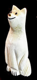 Claudia Peina Smiling Wolf Fetish Native American Zuni Indian Antler Animal Carving