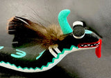 Kolosiwi Water Serpent American Indian Hopi Wooden Mythical Beast Carving