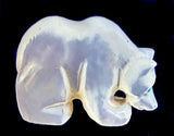 Brian Yatsattie Mother of Pearl Medicine Bear Native American Zuni Indian Shell Animal Carving
