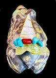 Rare "Signed" Lena Boone Frog Fetish Southwestern Pueblo Zuni Indian Sone Carving