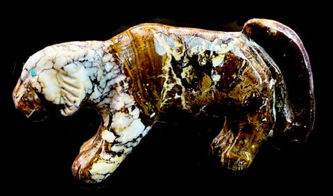 Wild Horse Marble Zuni Mountain Lion Fetish