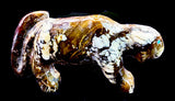 Wild Horse Marble Zuni Mountain Lion Fetish Native American Stone Animal Carving