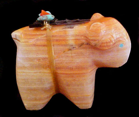 Banded Ram Fetish Zuni Indian Carving