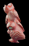 Pipestone Owl and Owlet Carving Zuni Pueblo New Mexico Hand Carved Stone Animal Fetish