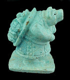 Zuni Turquoise Mother Bear With Papoose Carving