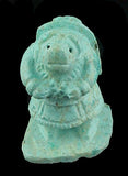 Zuni Turquoise Mother Bear With Papoose Carving