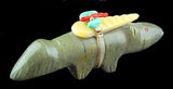 Edna Weahkee Leki Fox Fetish Zuni Pueblo New Mexico Hand Carved Stone Animal Artifact