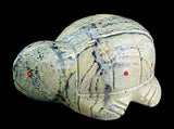 Edo:wa Fetish Native American Stone Turtle Carving