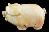 Picture Jasper Pig Fetish American Indian Stone Animal Carving