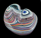 Colied Fordite Rattlesnake Fetish Native American Paint Reptile Carving