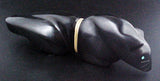 Black Mountain Lion Sculpture Native American Stone Animal Carving
