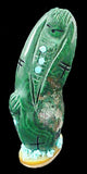 Quandelacy Malachite Corn Maidens Zuni Pueblo New Mexico hand Carved Stone Fetish Carving