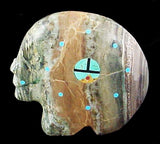 Lynn Quam Sun Face Bear Fetish Zuni Indian Stone Animal Carving