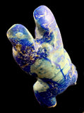 Loren Tsalabutie Zuni Lapis Dancing Bear  American Indian Stone Animal Figure
