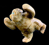 Loren Tsalabutie Dancing Bobcat Native American Stone Animal Carving