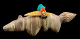 Peter and Dinah Gasper Bushy Tailed Wolf Fetish Zuni Indian Stone Animal Carving