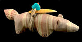 Peter and Dinah Gasper Bushy Tailed Wolf Fetish Native American Stone Animal Carving