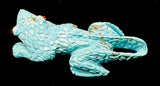 Zuni Turquoise Lizard Fetish Native American Carving