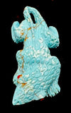 Zuni Turquoise Lizard Fetish Southwestern Pueblo Indian Carving