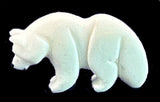 Corwin Yamutewa White Wolf Fetish American Indian Stone Animal Carving